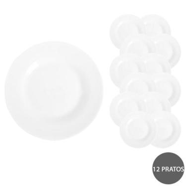 Imagem de 12 Pratos Opaline 19cm Sobremesa Menu Restaurante Almoço - Nadir Figue