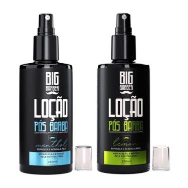 Imagem de Kit Loção Pós Barba Big Barber 250 ml Menthol Lemon Profissional Refre