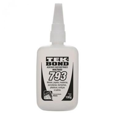 Imagem de Colas Adesiva Instantânea Tek Bond 793 100g, Off-white, Único