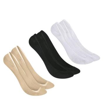 Imagem de Kit Com 3 Pares Meias Selene Sapatilha Modelo Super Invisível Feminina