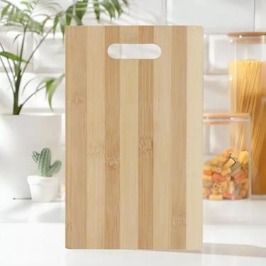 Imagem de Tabua de Corte 100% Bambu 28x18 Carnes Legumes Frutas Multiuso Univers
