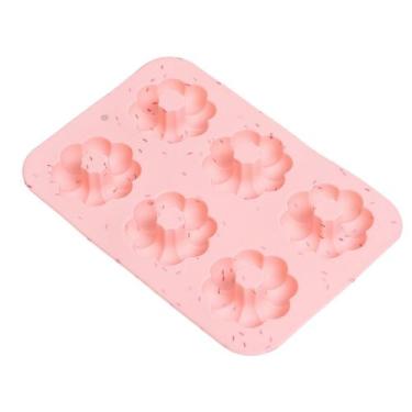 Imagem de Forma de silicone para bolinho flor - Oikos, U, ROSA