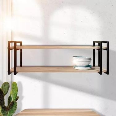 Imagem de Estante industrial suspensa para sala, cozinha e escritório - Metal De