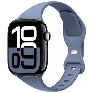 Imagem de STG Sport Pulseira de substituição compatível com Apple Watch SE séries 6/5/4/3/2/1 de 38 mm, 40 mm, 42 mm e 44 mm (azul do Alasca, 38/40 mm)
