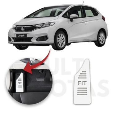 Imagem de Descanso de Pé HONDA NEW FIT 2015 a 2021 Aço Escovado Prata - Sofistic