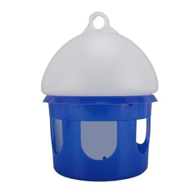 Imagem de Alimentador de água para Pombos, Material PP de Grande Capacidade e Design Sem Esforço Bebedor Automático de água para Pássaros para Pombos Pombos Aves Codornas (azul e branco)