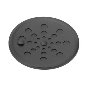 Imagem de Ralo Grelha Inox Preto Black Banheiro Redondo 10x10 C Fecho - Modelar