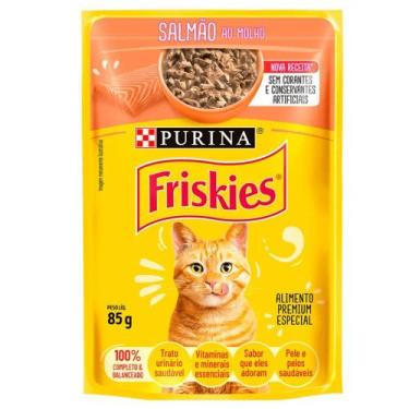 Imagem de Sachê Friskies Salmão ao Molho para Gatos Adultos 85g - PURINA, Salmão