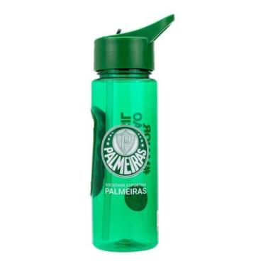 Imagem de Garrafa Plástico Canudo Academia Apoio 700ml Palmeiras - Mileno
