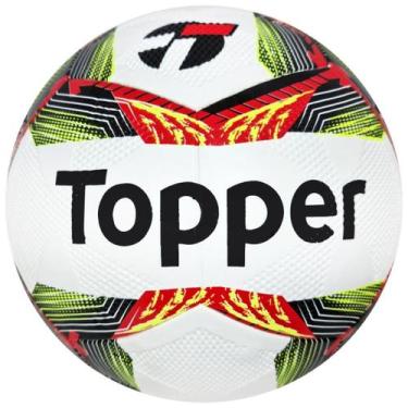 Imagem de Bola de Futebol Topper Slick Campo 7432 - RAINHA, Branco, Laranja, UN