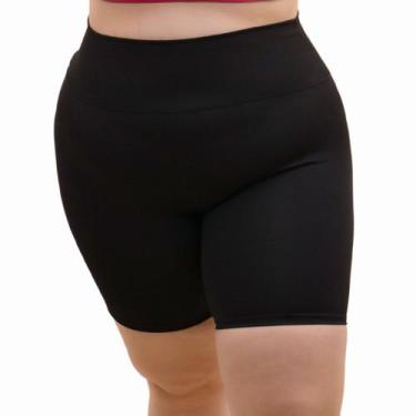 Imagem de Shorts fitness Plus Size feminino Eron, G1, Preto