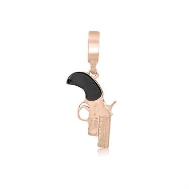 Imagem de Pingente Glam Flare Gun 10 mm Prata e Banho de Ouro Rose - Hera Gamers