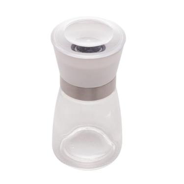 Imagem de Moedor de Tempero com Vidro e Tampa Branca 170ml Lyor