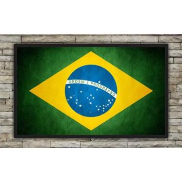 Imagem de Quadro Decorativo Bandeira Do Brasil Com Moldura TT001 - Vital