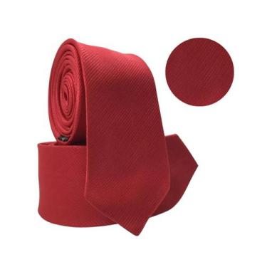 Imagem de 10 Gravatas Vermelha Risco Fino Padrinho Casamento  - Rpires