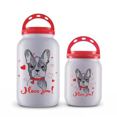 Imagem de Kit 2 Potes Ração 3,6L Petisco 1,7L DOG LOVE - Bandeirante