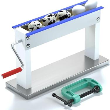 Imagem de Descascador manual de ovos de codorna, descascador de ovos de codorna cozidos, máquina de descascar ovos de codorna de aço inoxidável SUS304, descascador de ovos de codorna compacto doméstico com