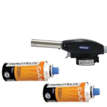 Imagem de 1 Maçarico Portátil Culinário Ferimte Ma54 + 2 Latas Naut - ferimte/na