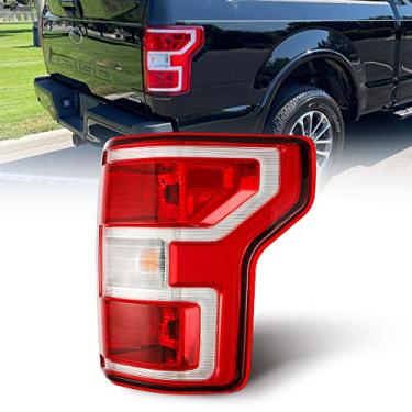 Imagem de GORWARE Conjunto de luz traseira para Ford F150 2018 2019 2020 Freio de captador F-150 substituição da lâmpada traseira estilo OE carcaça da lente vermelha - lado do passageiro/RH