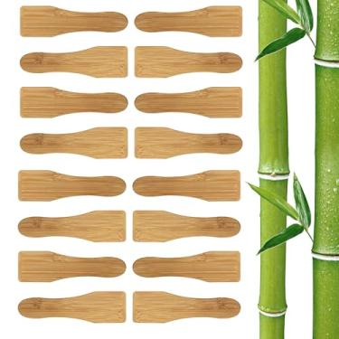 Imagem de Espátulas raclette raspadoras de bambu natural, 16 peças
