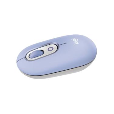 Imagem de Mouse Logitech POP, mouse Bluetooth sem fio compacto e portátil com botões programáveis e cliques silenciosos, alternar facilmente entre até 3 dispositivos, laptop, tablet, PC - lilás