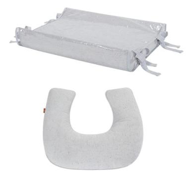 Imagem de Kit Linho Almofada Amamentação Trocador Americano Batistela - Batistel