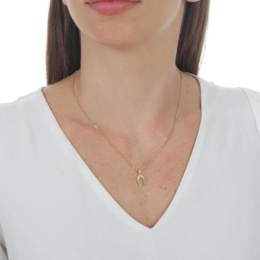 Imagem de Colar Feminino Pingente Ferradura Banho Ouro 18k Gargantilha - Enzara 