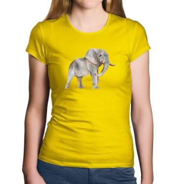 Imagem de Baby Look Algodão Elefante - Foca na Moda, Amarelo, M