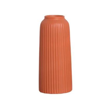 Imagem de Vaso Decorativo em Cerâmica Home Modelo Waves G Terracota - Sara Decor