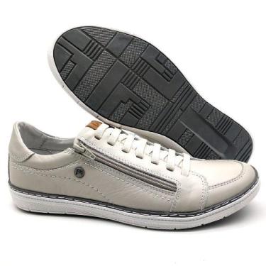 Imagem de Sapatos Casual Masculino de Couro Bmbrasil Sapatenis 608/15 Gelo, 39