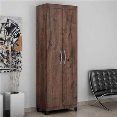 Imagem de Armário Multiuso Asteca duas portas com chave e pés - MONTAGEM INCLUSA