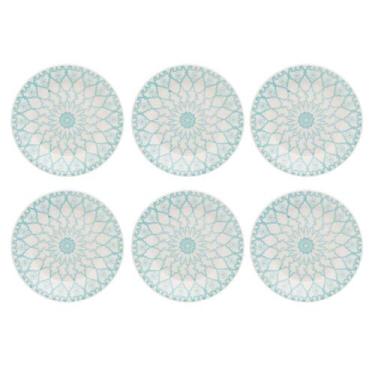 Imagem de Prato de Sobremesa Cerâmica 18cm Estampa Mandala 6 Unidades - Biona 09