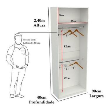 Imagem de Armário Arara Dupla M25 100% Mdf (closet Lojas Organizador) - VETORIAL