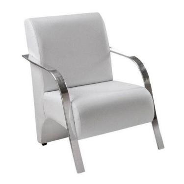 Imagem de Poltrona Decorativa 1 Lugar Vênus Braço Pé Alumínio Confortável para S