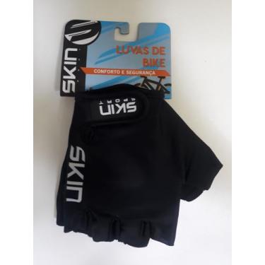 Imagem de Luva Skin Sport Fun Pto Bco Unissex Curta Meio Dedo Clarino