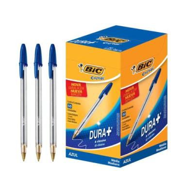 Imagem de Caneta Esferográfica Bic Ponta Média Cristal Azul c/ 50