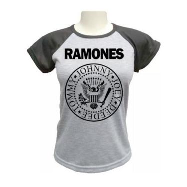 Imagem de Babylook Ramones Feminina - alternativo basico, Cinza, P