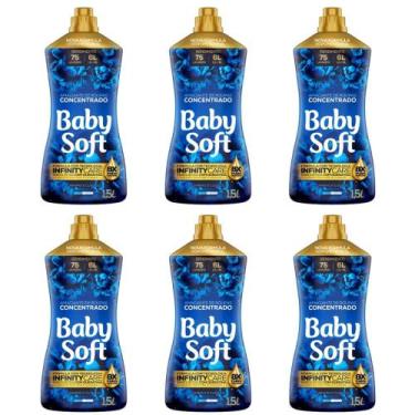 Imagem de Kit 6 Amaciantes Concentrados Baby Soft Carinho e Cuidado 1,5l