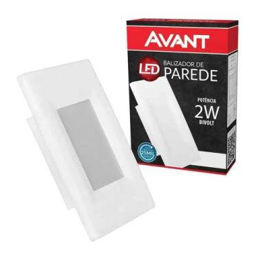 Imagem de Balizador Led 4x2 Avant Lâmpada Para Escadas e Paredes 3000K