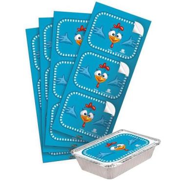 Imagem de Adesivo Retangular Festa Galinha Pintadinha - 12 Unidades - Festcolor