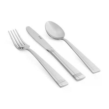 Imagem de Faqueiro St. James Deco Inox 101 Peças Sofisticação e Estilo