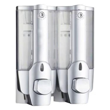 Imagem de Dispenser Duplo Shampoo Alcool Gel Sabonete Liquido Hotel Shopping - A