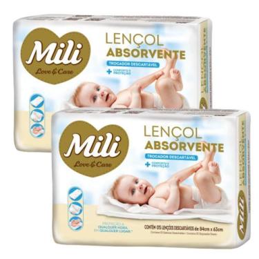 Imagem de Trocador  Descartávell MILI Love & Care  2 Pacotes com 5 unidades