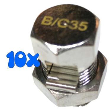 Imagem de Kit 10 Split Bolt Conector Parafuso Fendido 35mm para Emenda Cabos - 3