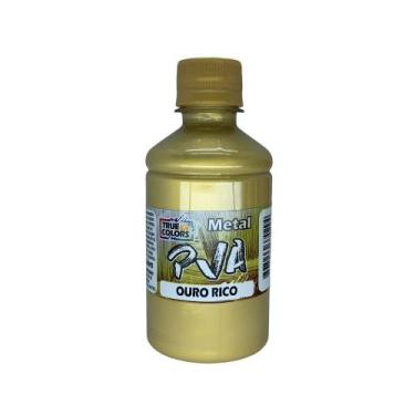 Imagem de Tinta Pva Metal 250ml Artesanato True Colors, OURO RICO