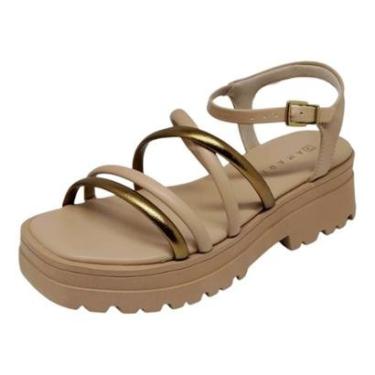 Imagem de Sandália Feminina Flatform Tratorada Conforto Casual Ramarim-Feminino