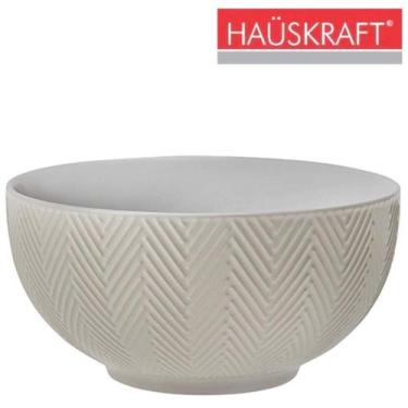 Imagem de Tigela / cumbuca de porcelana bowl relevo branco frozen hauskraft 540m