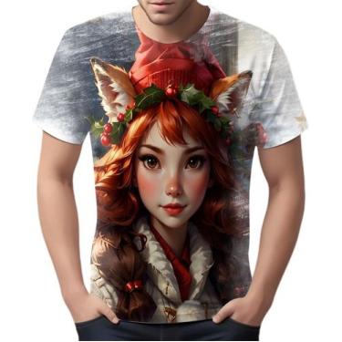 Imagem de Camiseta Camisa Tshirt Natal Festas Elfa Duende Neve HD 3 - Enjoy Shop