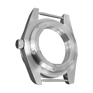 Imagem de MOOKEENONE Acessórios de movimento do relógio de substituição 41 mm caixa do relógio de aço inoxidável peças de reparo de relógios para NH35/NH36/4R/7S, Flat Glass