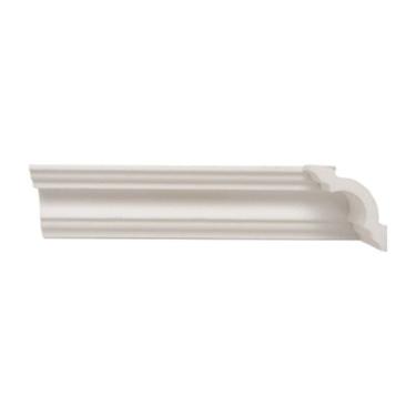Imagem de Kit com 15 Barras Rodateto de Poliestireno 3cm X 30mm Liso 30m Branco